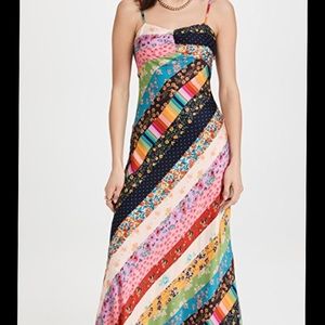ISO Free People Fiona Mixed-Print Maxi Dress